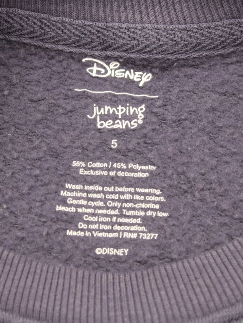 Disney Jumping Beans Girls Stitch Sweatshirt Purple Size 5